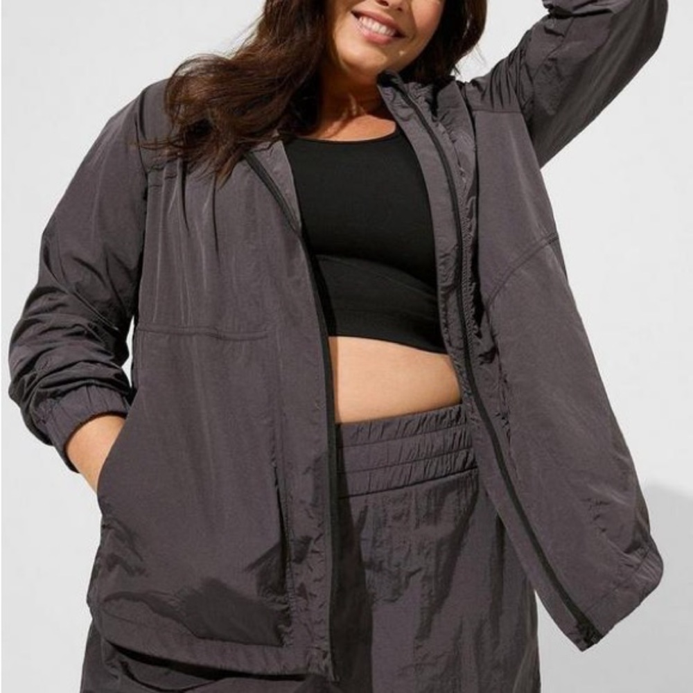 Torrid Happy Camper Satin Nylon Fanny Pack Active Jacket